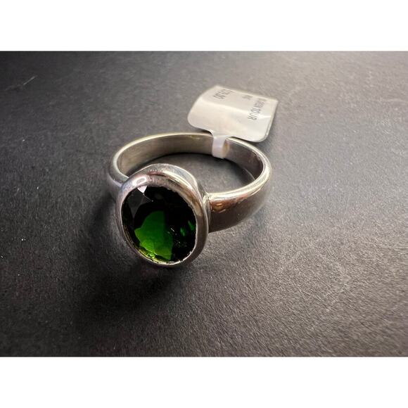 NEW Chrome tourmaline sterling silver ring size 7.5 - Picture 4 of 16